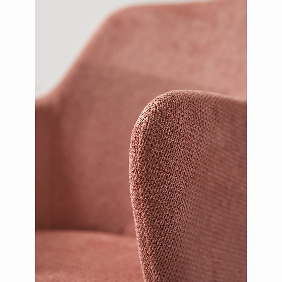 Стул Двигхт, фактурный шенилл, коралловый | Replace