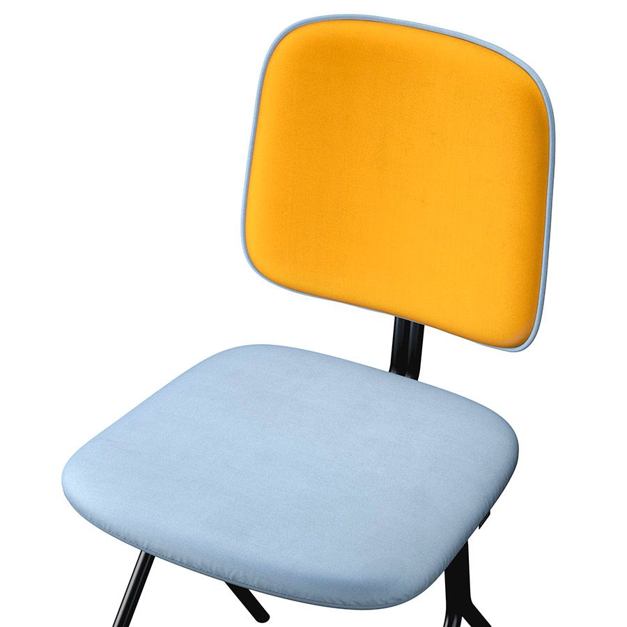 Стул Рор, y, велюр, черный/голубой/желтый | Replace