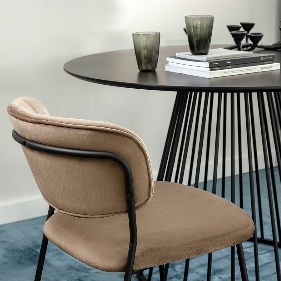 Стул Еирилл, велюр, светло-коричневый | Replace