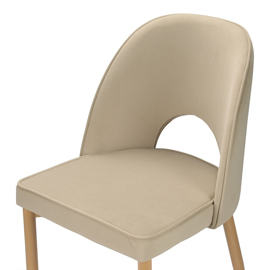 Стул Эвелин, велюр, бежевый | Replace