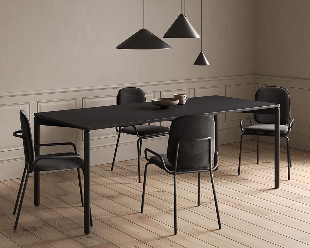 Стул Рор, double frame, велюр, черный /черный | Replace