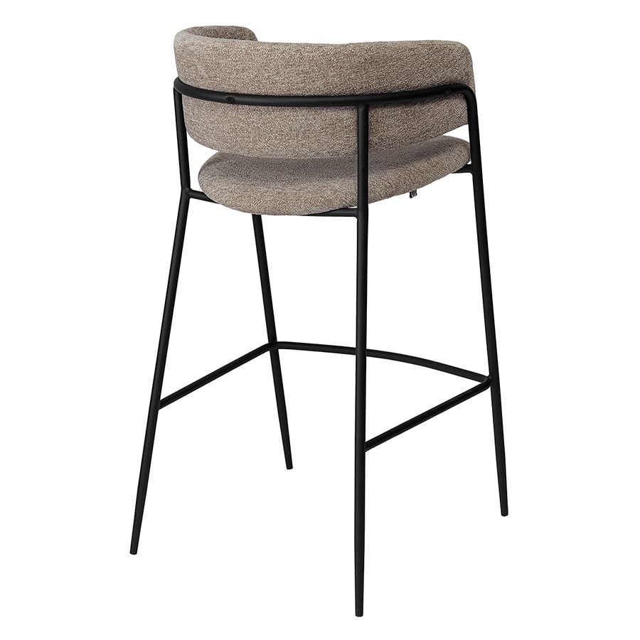 Стул барный Хелнинг, мягкий шенилл, капучино | Replace