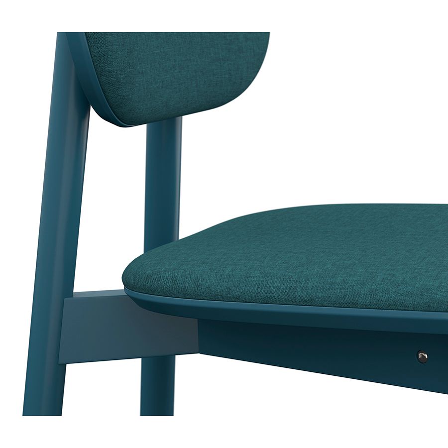 Стул с обивкой Сага, рогожка, сине-зеленый | Replace