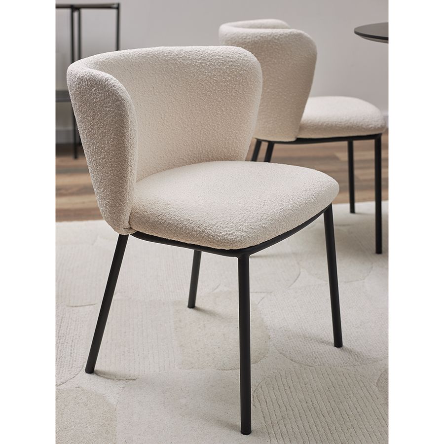 Стул Фогги, букле, молочный | Replace