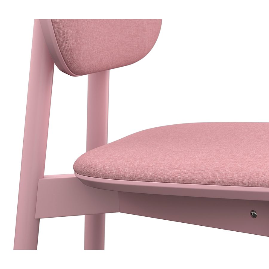 Стул с обивкой Сага, рогожка, розовый | Replace