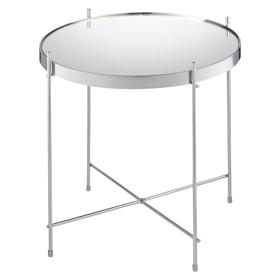 Столик Джосен, D43 см, серебряный/хром | Replace