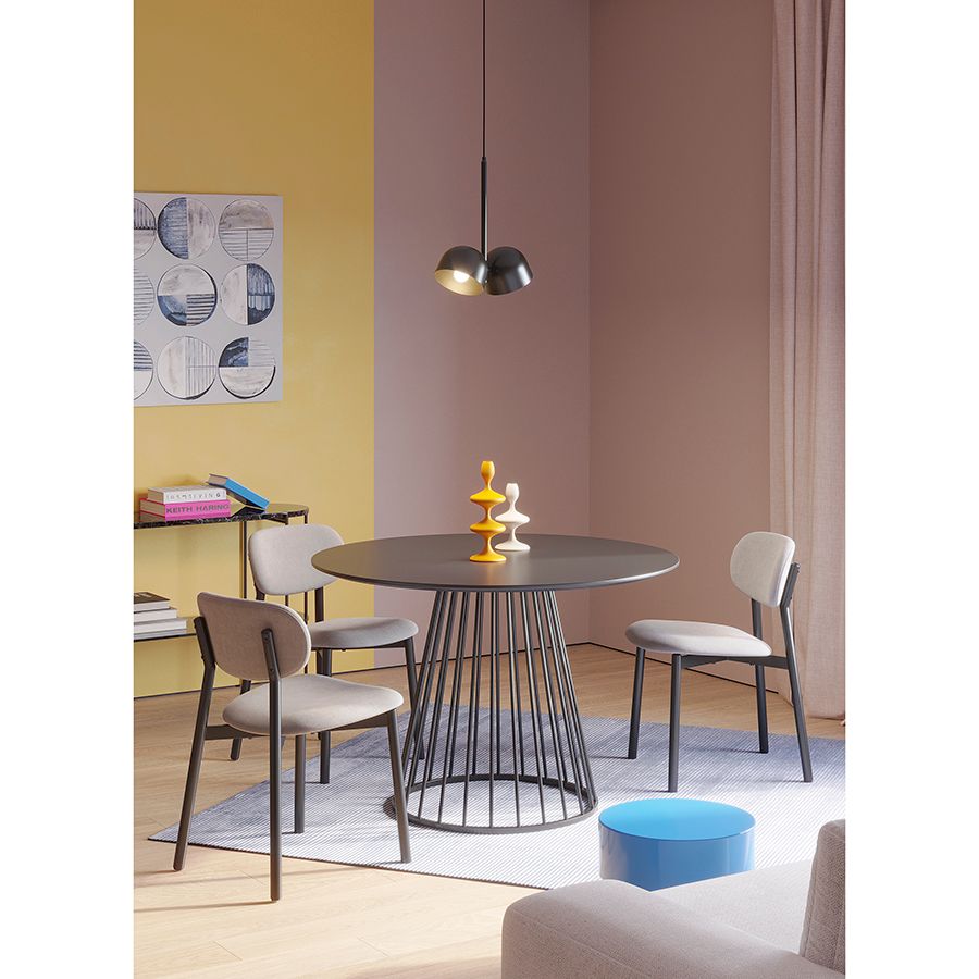 Стул Роунд, рогожка, дымчато-серый | Replace