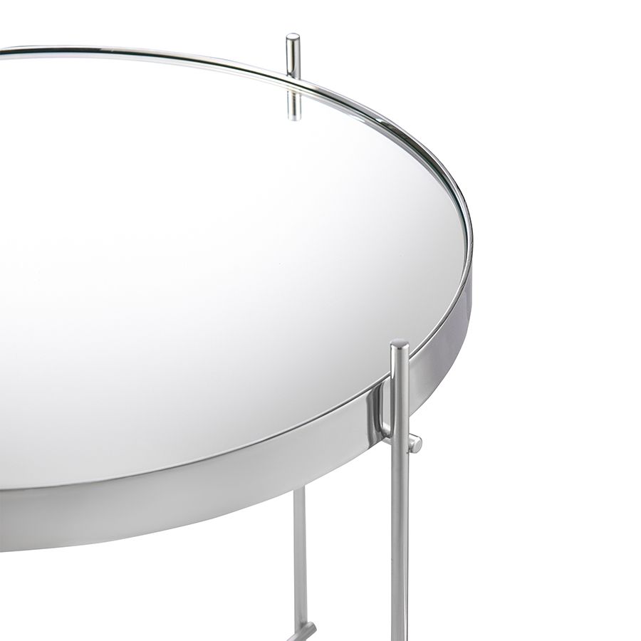 Столик Джосен, D43 см, серебряный/хром | Replace