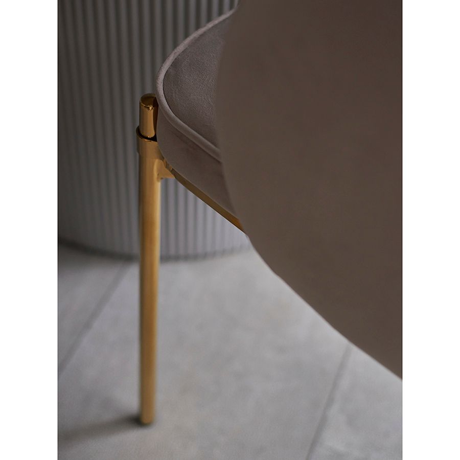 Стул Коралл, велюр, серо-бежевый | Replace