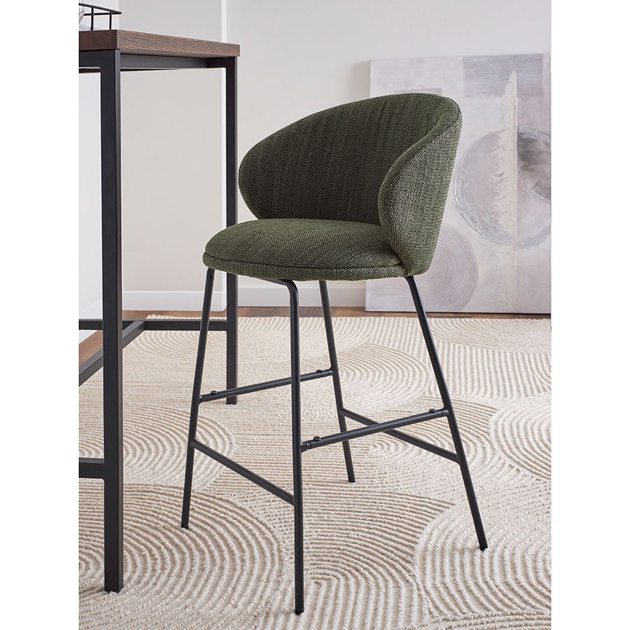 Стул полубарный Комфи, рогожка, шпинат | Replace