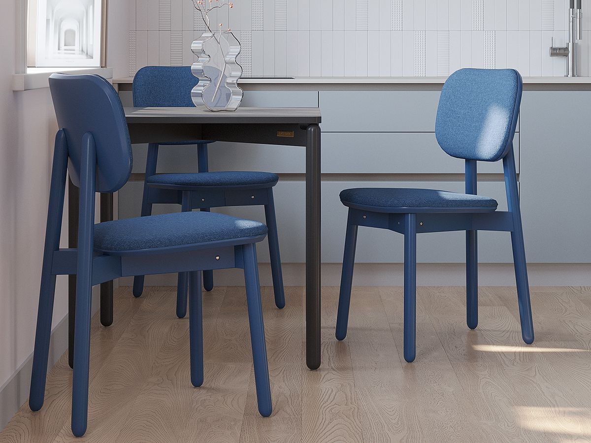 Стул Сага, рогожка, сине-зеленый | Replace