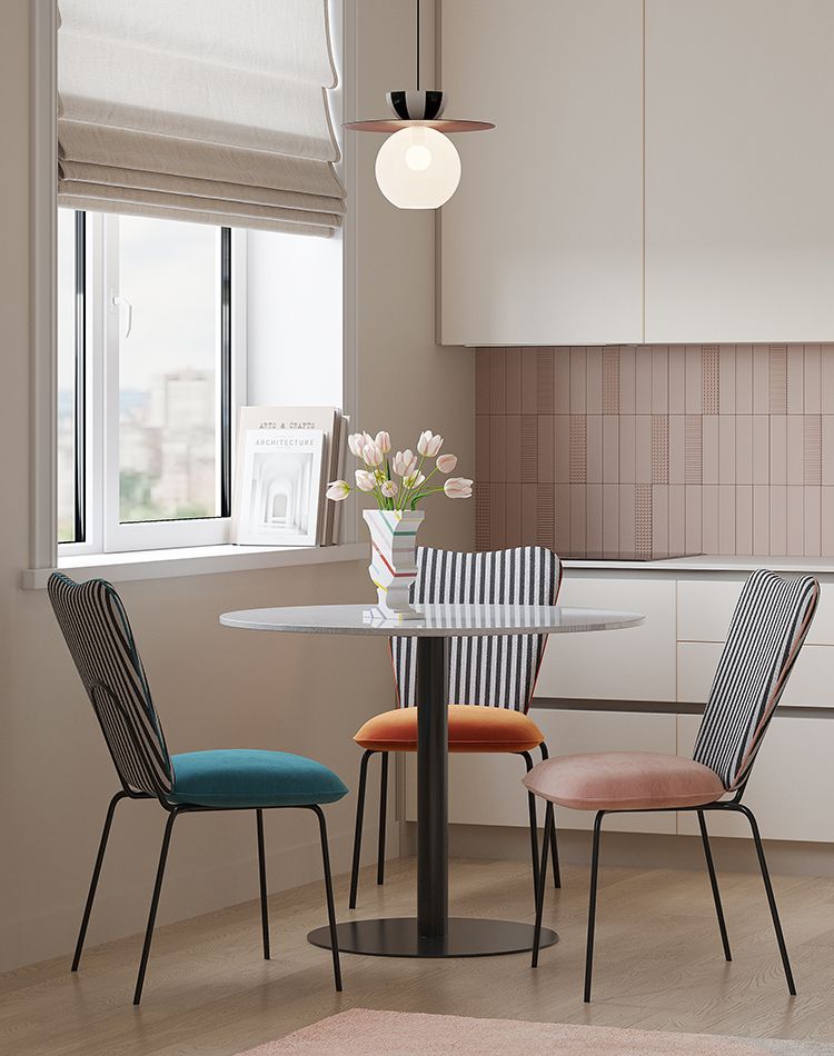 Стул Помпадур, велюр, пыльная роза | Replace