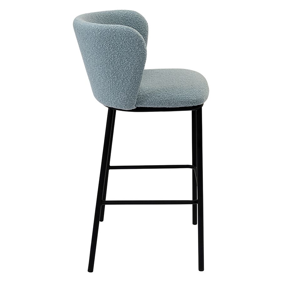 Стул барный Фогги, букле, голубая пудра | Replace