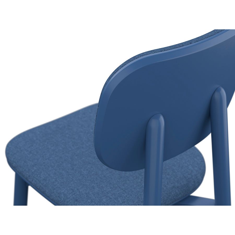 Стул с обивкой Сага, рогожка, синий | Replace