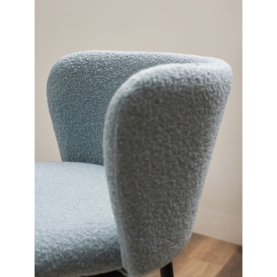 Стул барный Фогги, букле, голубая пудра | Replace