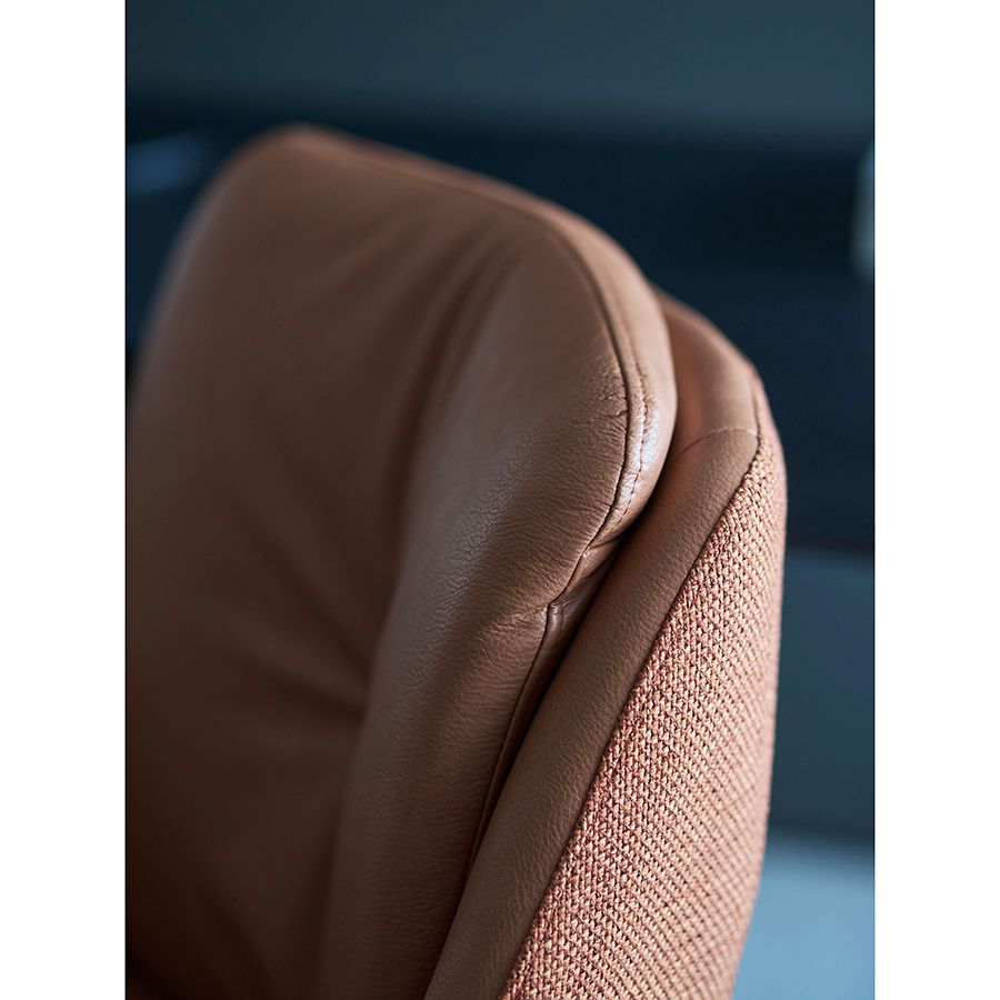 Стул на колесиках Аллар, экокожа, рогожка, коричневый | Replace