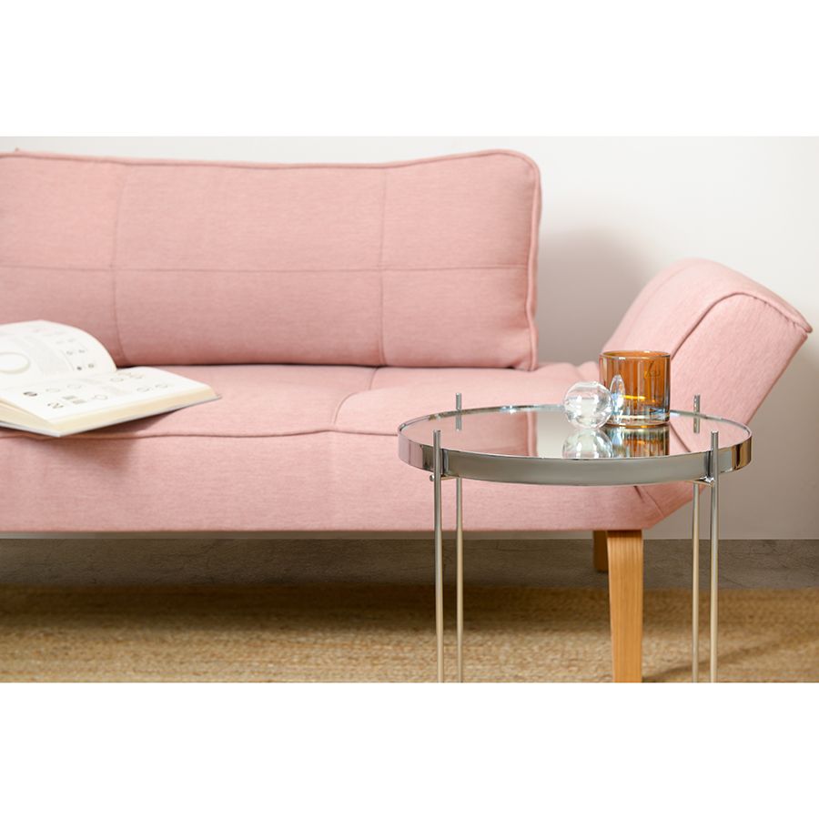 Столик Джосен, D43 см, серебряный/хром | Replace