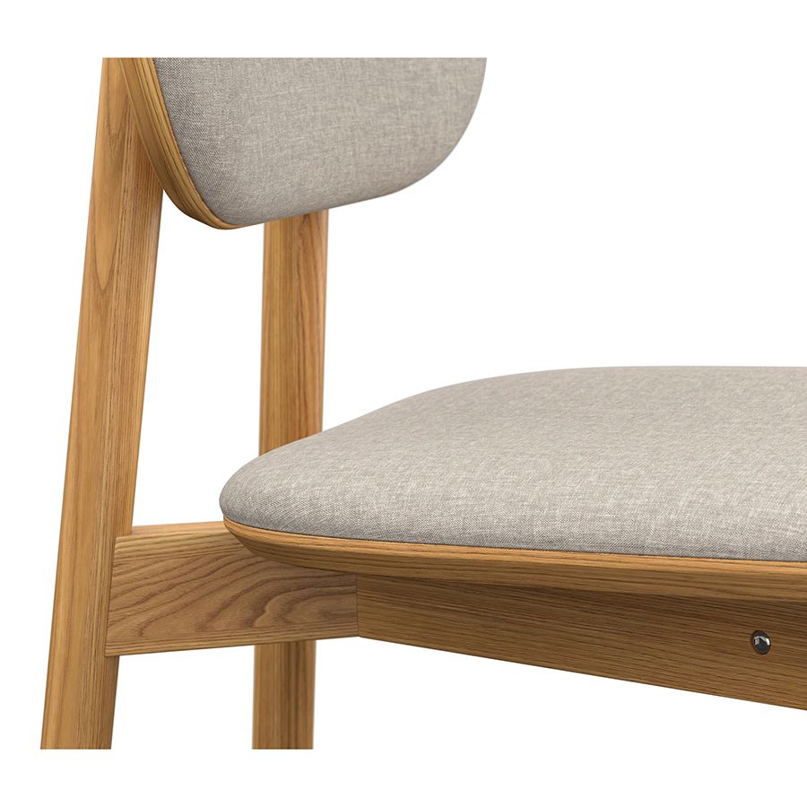 Стул с обивкой Сага, рогожка, бежевый | Replace