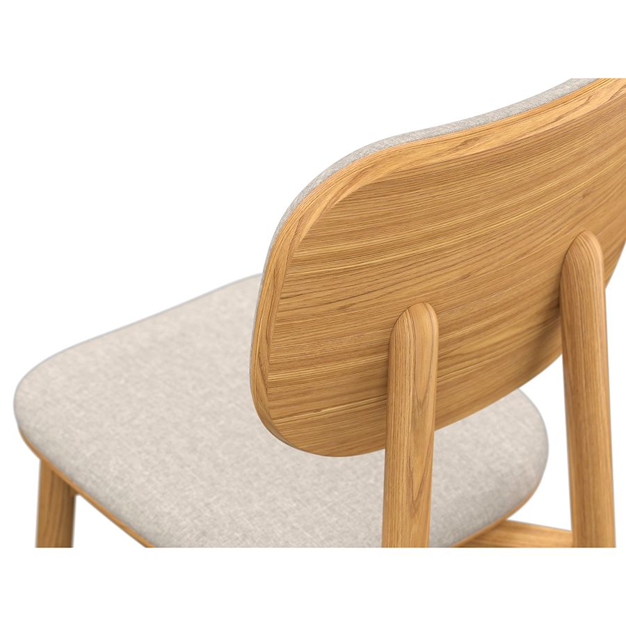 Стул с обивкой Сага, рогожка, бежевый | Replace