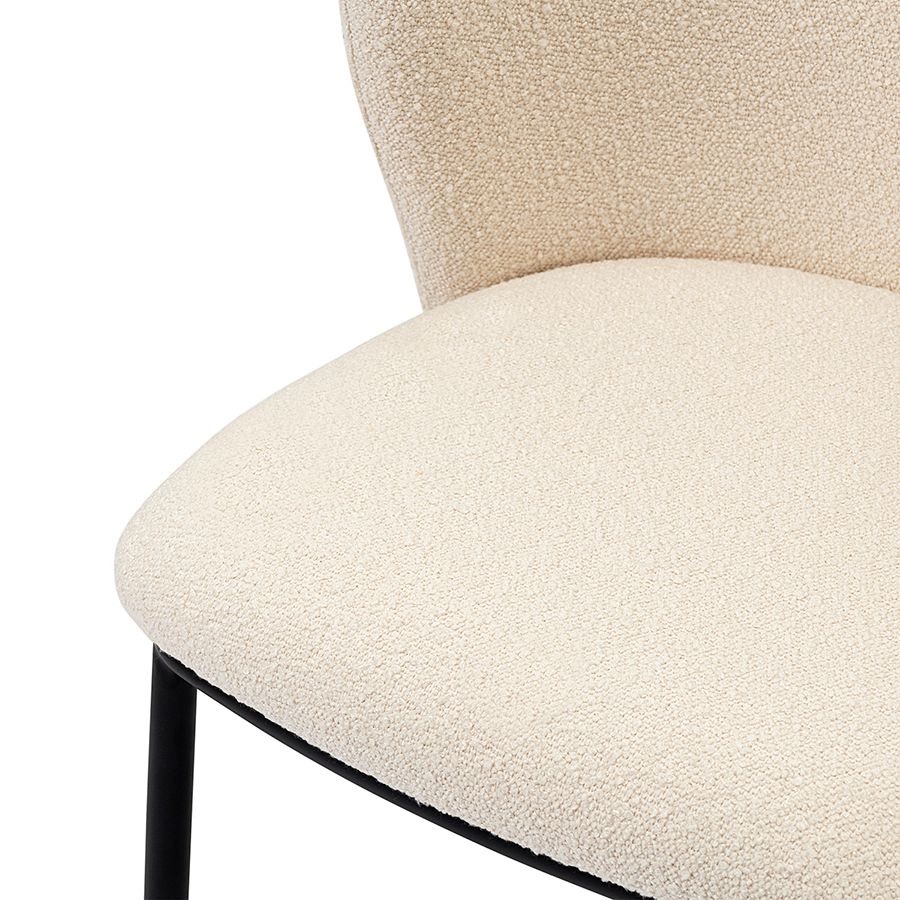 Стул Фогги, букле, молочный | Replace