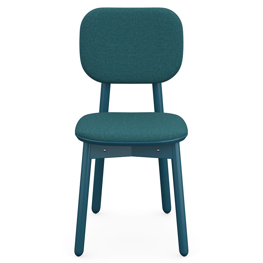 Стул с обивкой Сага, рогожка, сине-зеленый | Replace