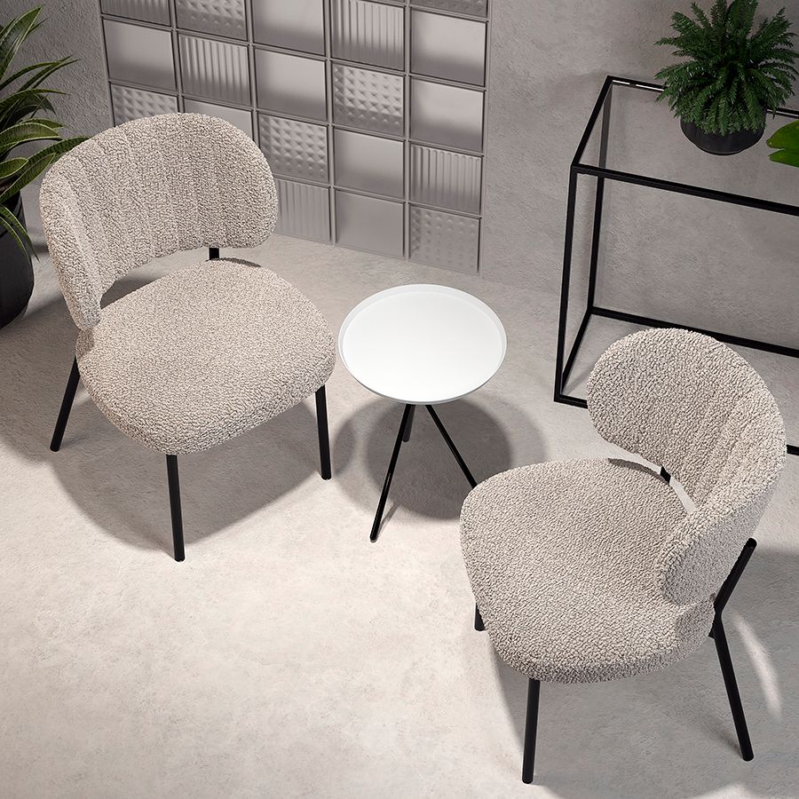 Стул Робби, букле, серо-бежевый | Replace