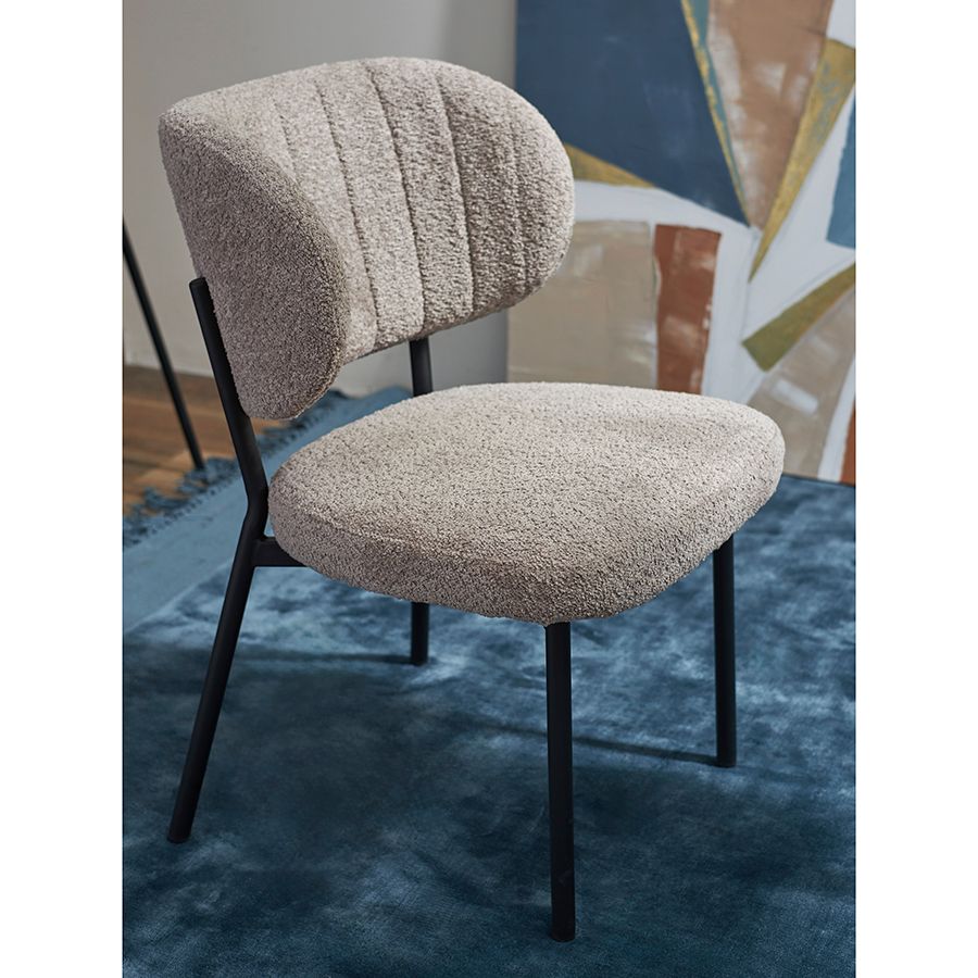 Стул Робби, букле, серо-бежевый | Replace