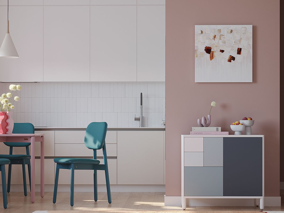 Стул Сага, рогожка, сине-зеленый | Replace