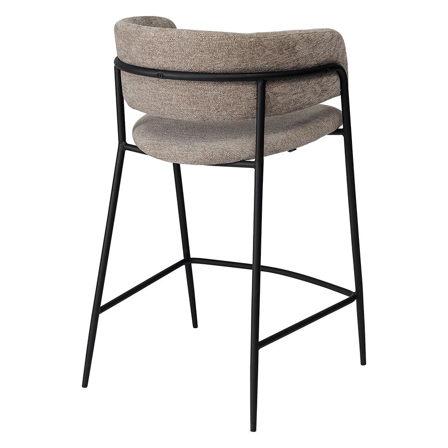 Стул полубарный Хелнинг, мягкий шенилл, капучино | Replace