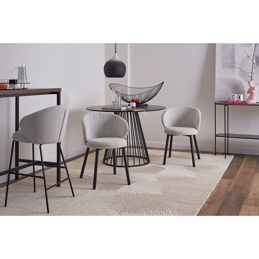 Стул полубарный Комфи, рогожка, топленое молоко | Replace