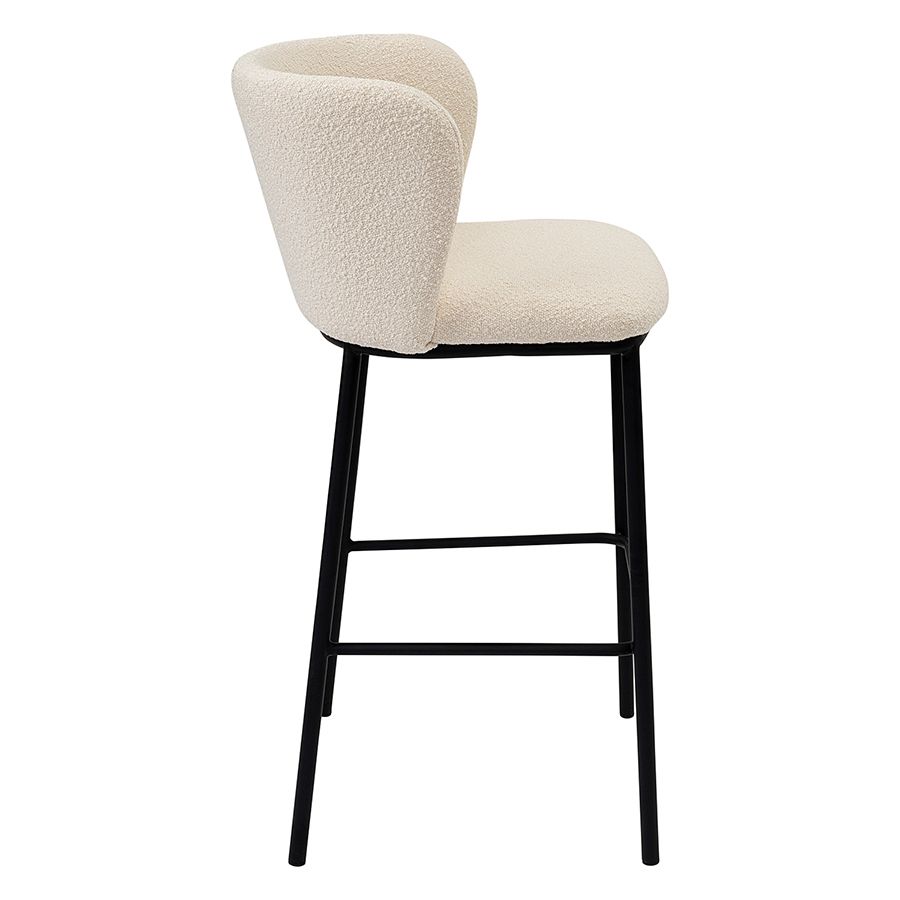 Стул барный Фогги, букле, молочный | Replace