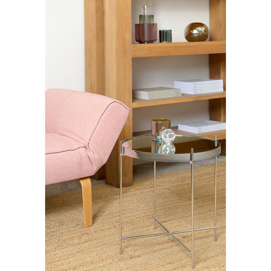 Столик Джосен, D43 см, серебряный/хром | Replace