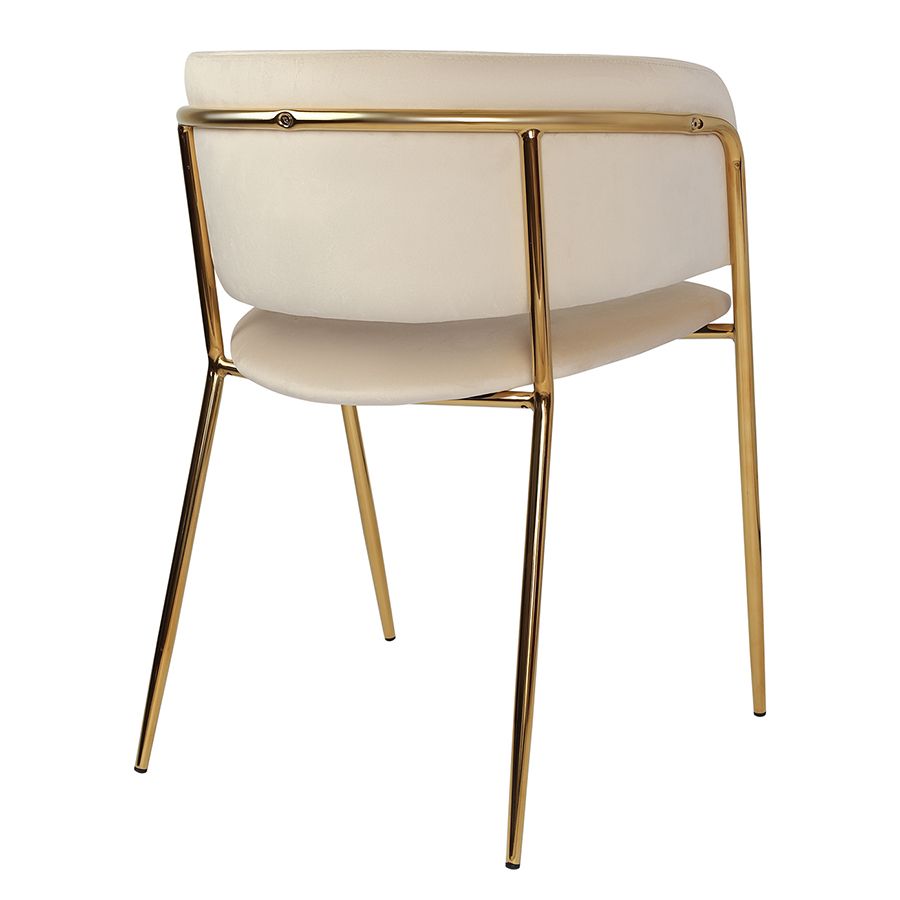 Стул Хелнинг, велюр, латунь/бежевый | Replace