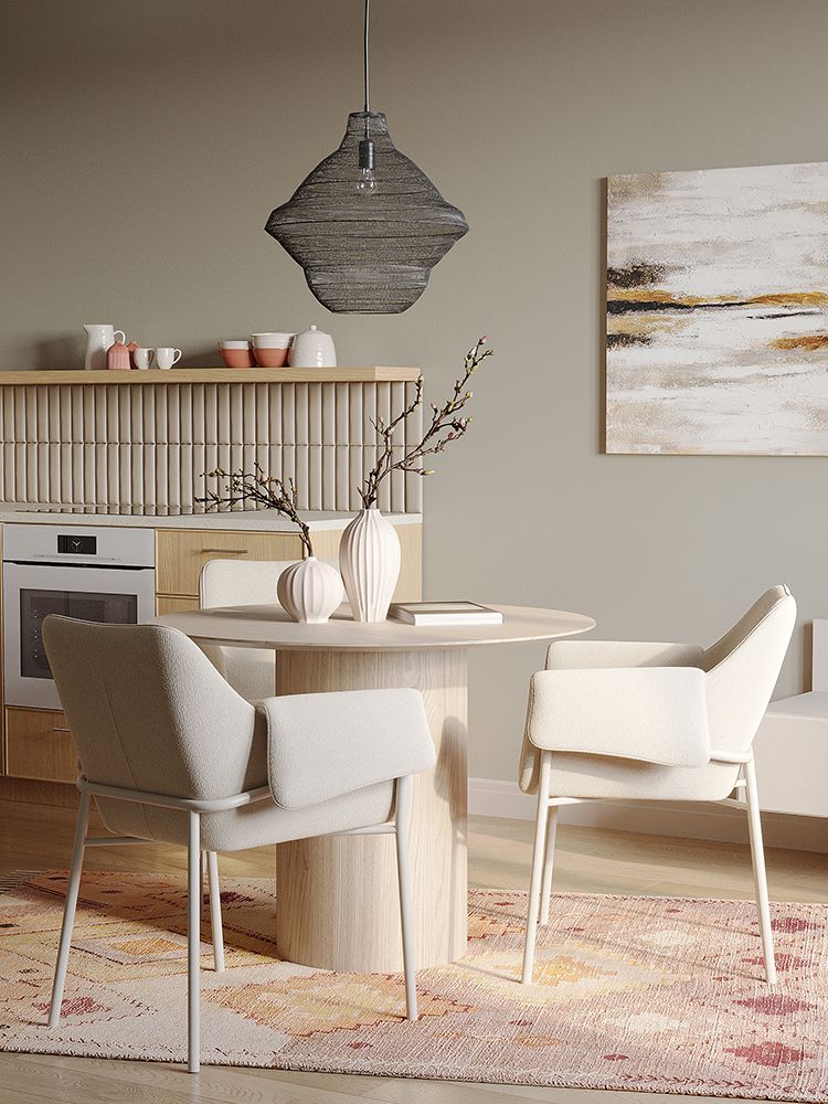 Стул Алине, шенилл, серо-бежевый/бежевый | Replace