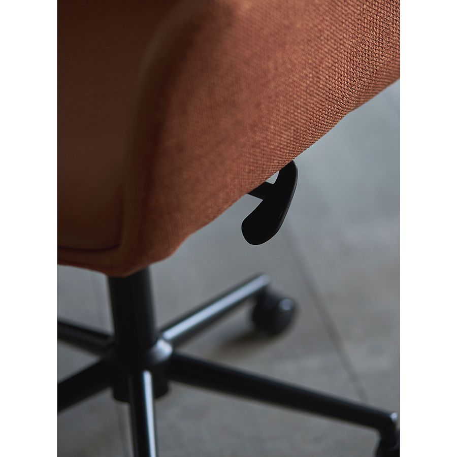 Стул на колесиках Аллар, экокожа, рогожка, коричневый | Replace