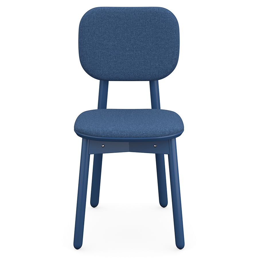 Стул с обивкой Сага, рогожка, синий | Replace