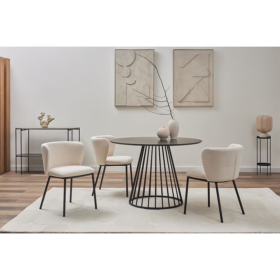 Стул Фогги, букле, молочный | Replace