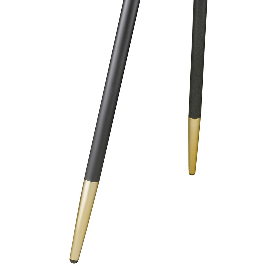 Столик Хедда, D40 см, черный/матовое золото | Replace