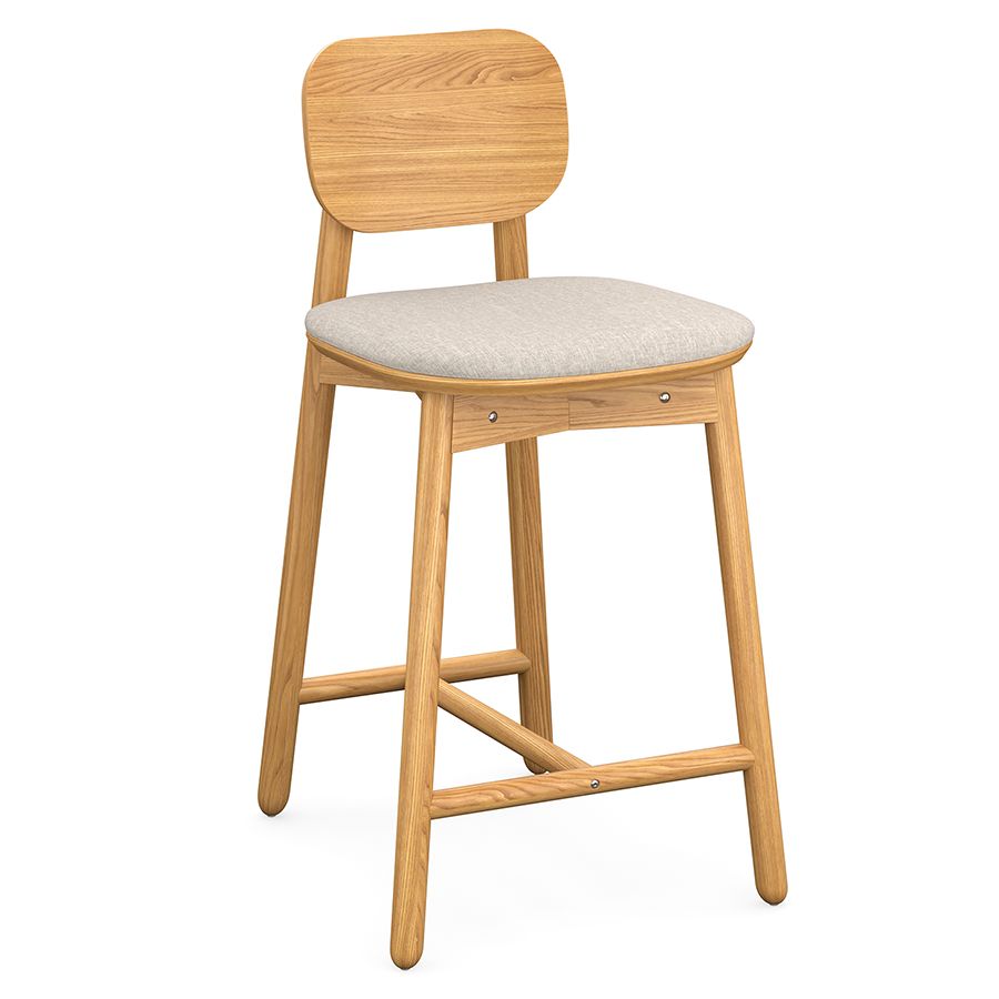 Стул полубарный Сага, рогожка, бежевый | Replace