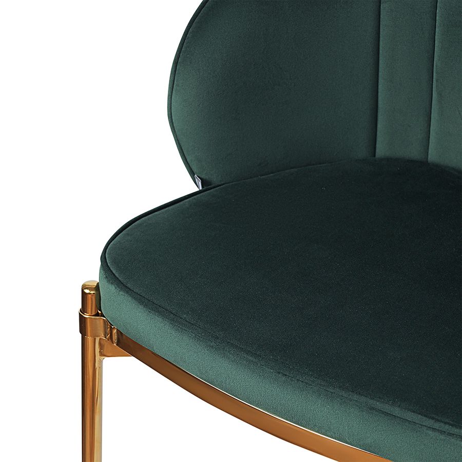 Стул полубарный Коралл, велюр, темно-зеленый | Replace
