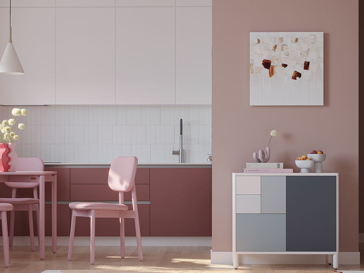 Стул Сага, рогожка, розовый | Replace