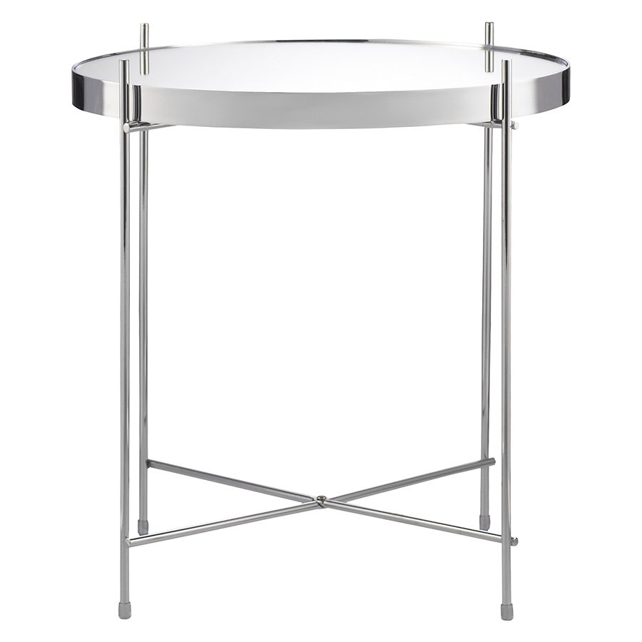Столик Джосен, D43 см, серебряный/хром | Replace