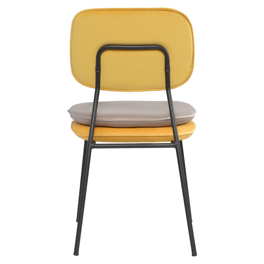 Стул Пеа, велюр, желтый/бежевый | Replace