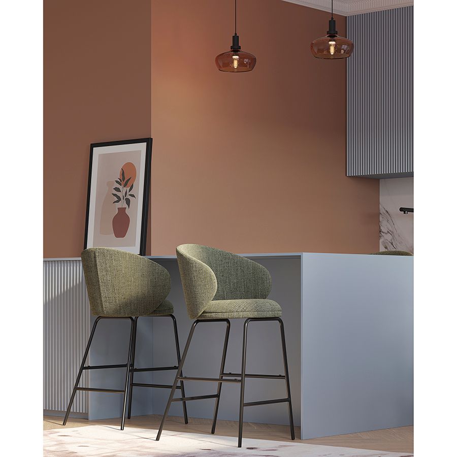 Стул полубарный Комфи, рогожка, шпинат | Replace