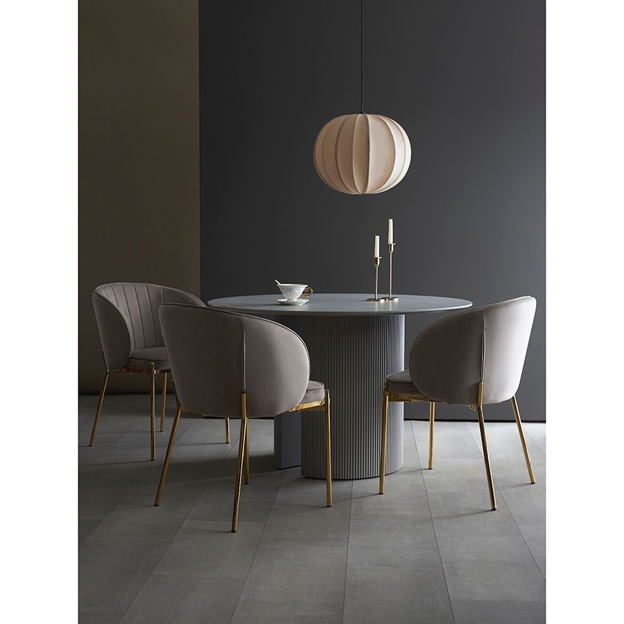 Стул Коралл, велюр, серо-бежевый | Replace