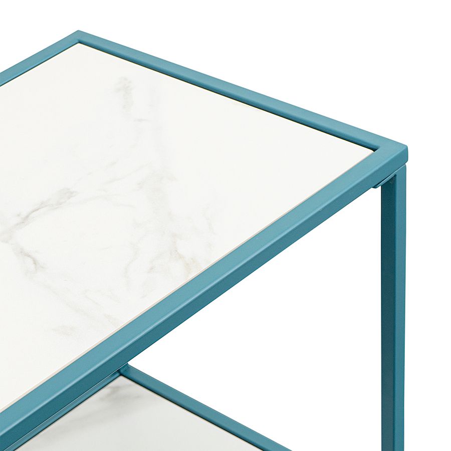 Стол консольный Маен, 120х35х76 см, белый/бирюзовый | Replace