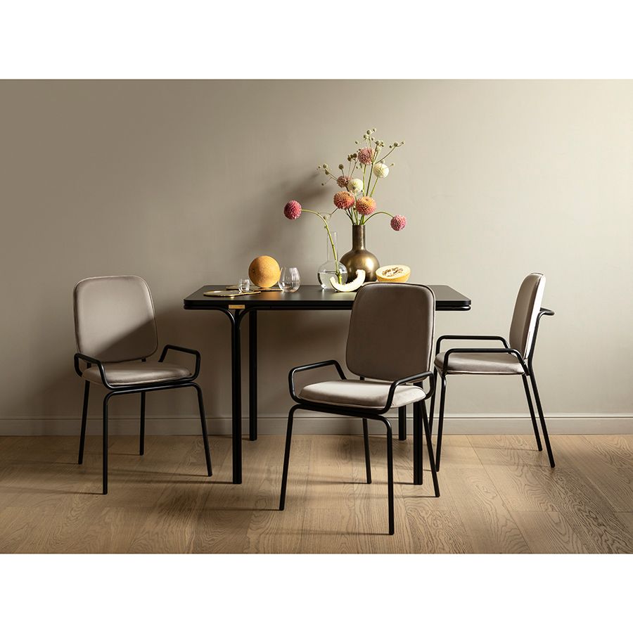 Стол обеденный Рор, 85х120 см, черный | Replace