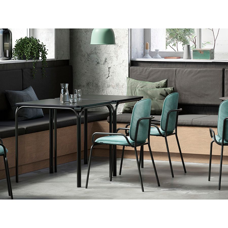 Стол обеденный Рор, 85х120 см, черный | Replace