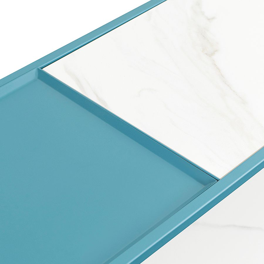 Стол консольный Маен, 120х35х76 см, белый/бирюзовый | Replace