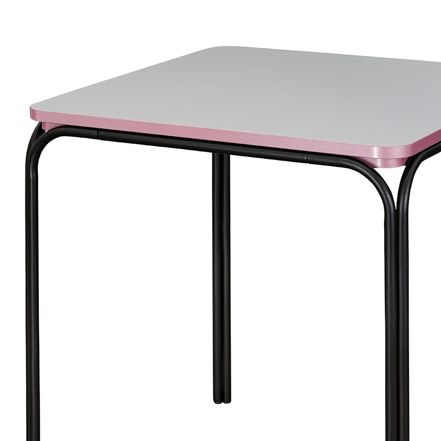 Стол обеденный Рор, 70х70 см, черный/серый/розовый | Replace